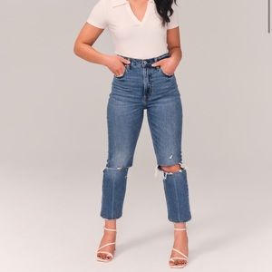 Abercrombie & Fitch Ultra High Rise Ankle Straight Jeans